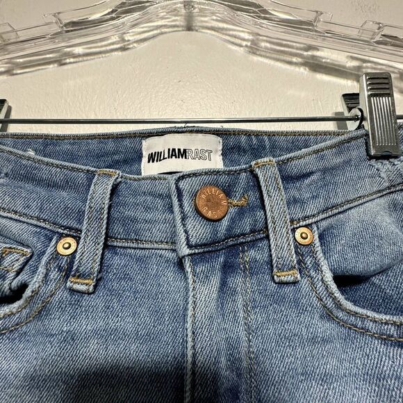 William Rast Jeans Stretch Perfect Skinny Distressed Denim Mid Rise Women sz 24 - Picture 4 of 12